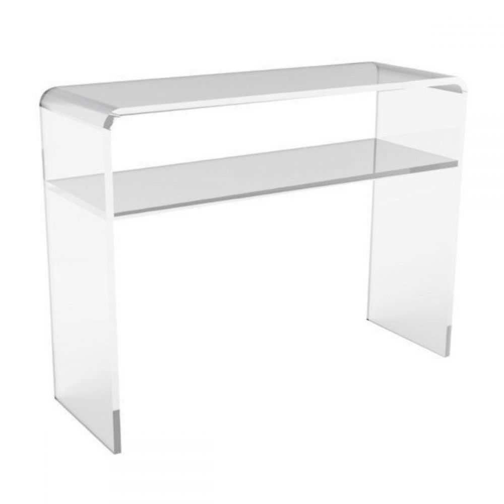 LuceSolida Ribbon Consolle Tavolino Consolle in Plexiglass Trasparente 80x30x75 cm Alto Spessore 